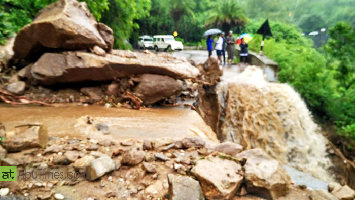 The biggest landslide blocked the roads