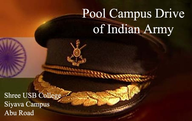 Pool Campus Drive of Indian Army at Shree USB College Abu Road