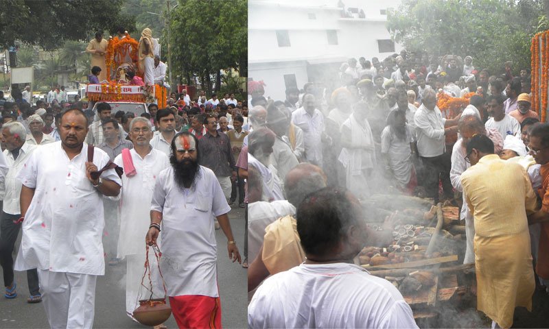 ज्ञान गुफा के महंत श्री बद्री दास महाराज किया अग्नि संस्कार: माउंट आबू