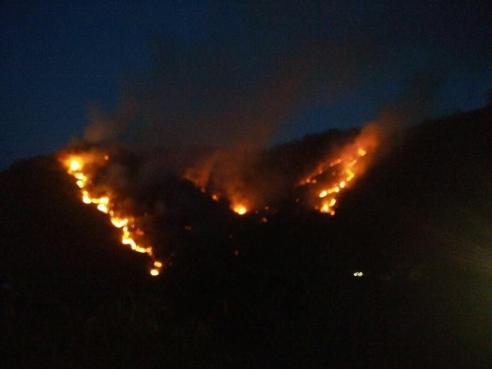 Aravalli Ranges caught with heavy fire on the way to Mount Abu