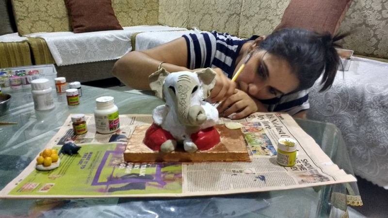 Happiness is when you make the idol of your fav. Deity for Sthapana: Priya Kalwani
