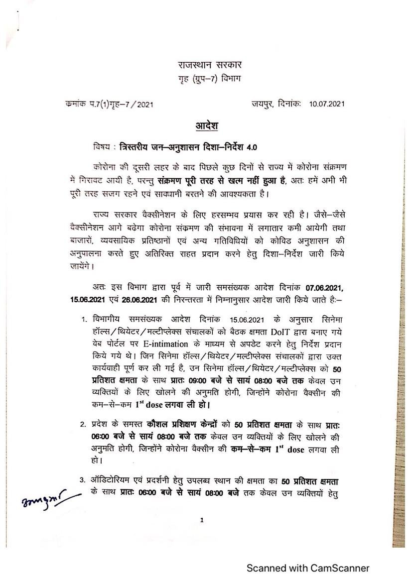 गाइडलाइन्स 4.0 में वीकेंड कर्फ्यू ख़त्म व अन्य रिहायते