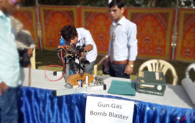 GUN GAS BOMB BLASTER, DEVELOPED BY A STUDENT: DEVENDRA