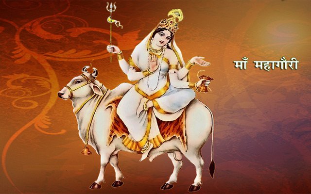 Eight the second last day of Navaratri, Color Pink, Goddess Mahagauri