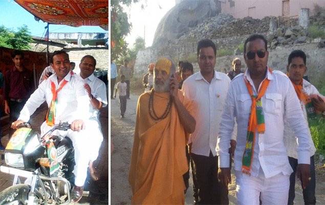 वार्ड सं. 9 के प्रत्याशी श्री मुकेश अग्रवाल का वार्ड दोरा, समाराम जी के साथ