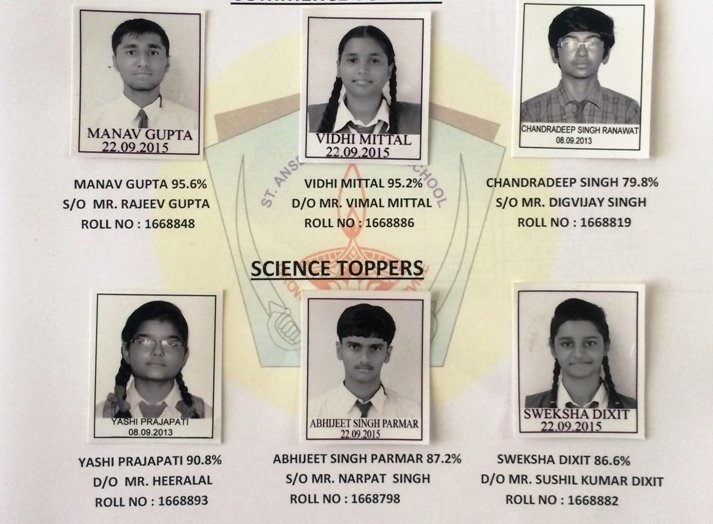 Manav Gupta Topped St. Anselm's with 95.6% in 12th CBSE results declared today