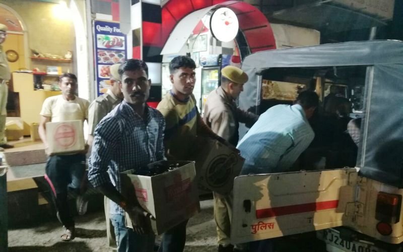 अवैध शराब पर हुई माउंटआबू में कार्रवाई,  भारी मात्रा में की शराब बरामद