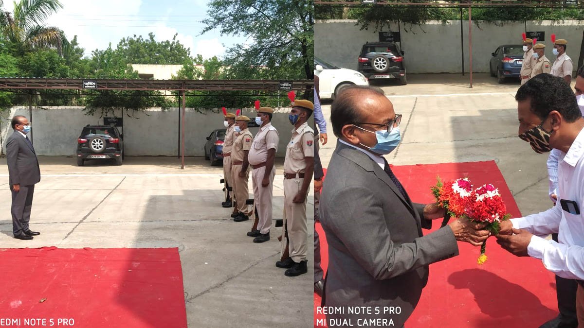 मुख्य न्यायाधीश संगीत लोढ़ा पहुंचे आबूरोड़ न्यायालय भवन