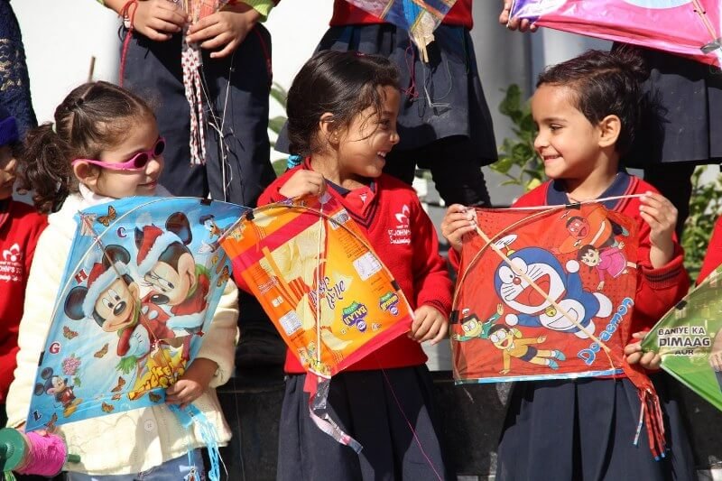 सेंट जाॅन्स स्कूल में ’काइट फेस्टीवल’ मनाया
