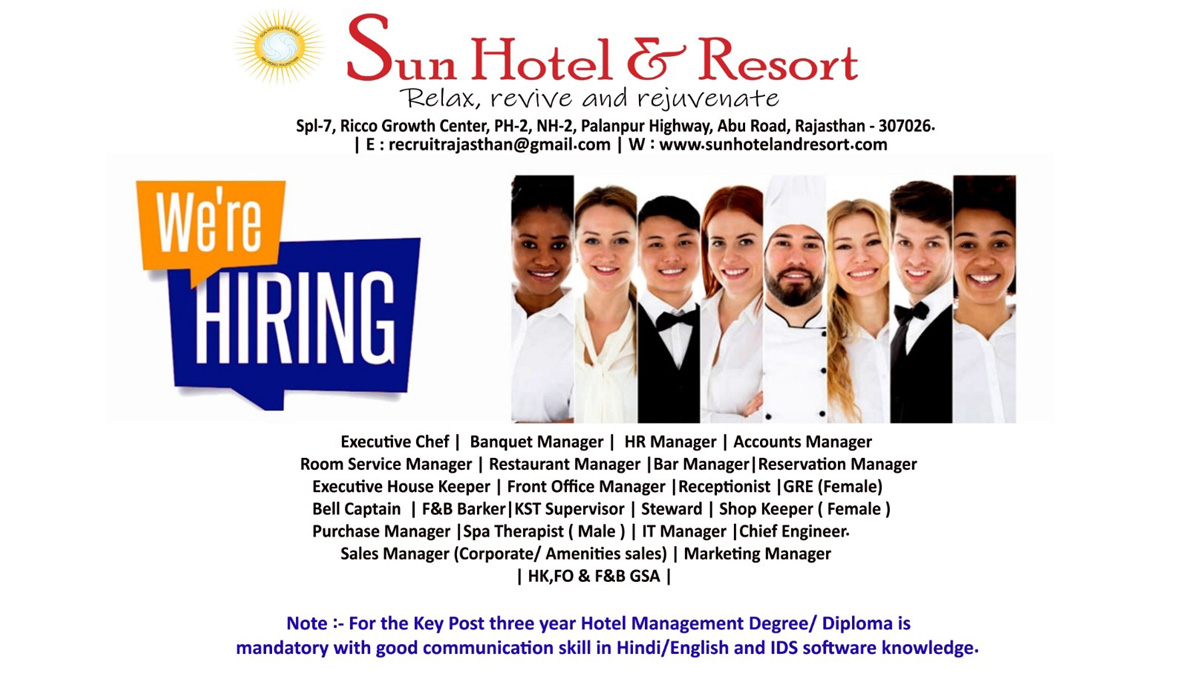 sun resort job vacancy